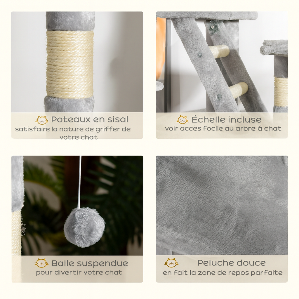 Arbre à Chat Gris XXL