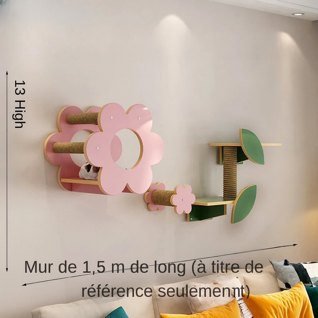 Arbre à Chat Mural Fleur