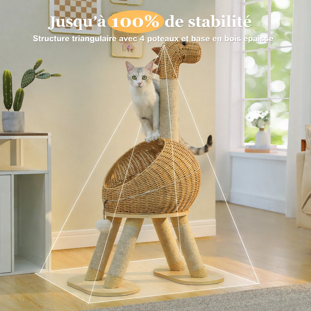 Arbre à Chat en Bois Dinosaure