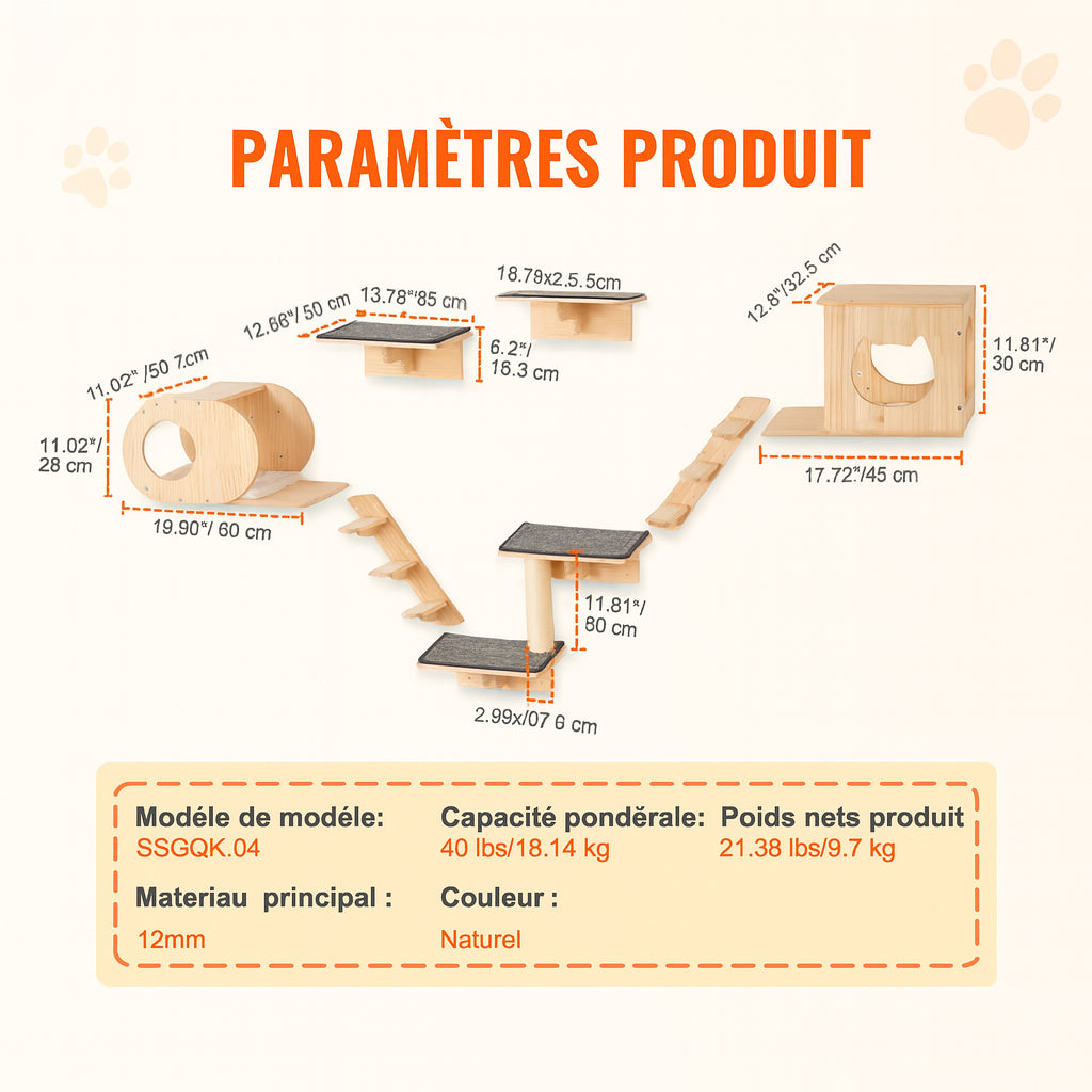 Arbre à Chat Mural Confort