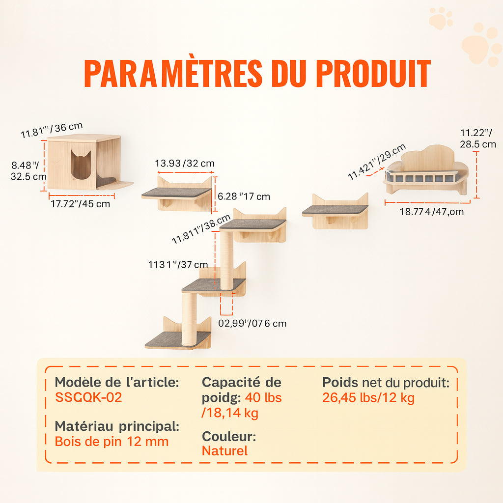 Arbre à Chat Mural Confort