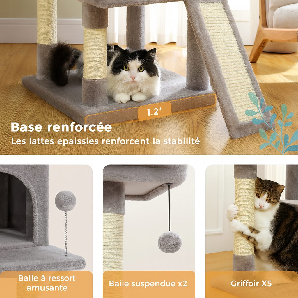 Arbre à Chat Beige Confortable