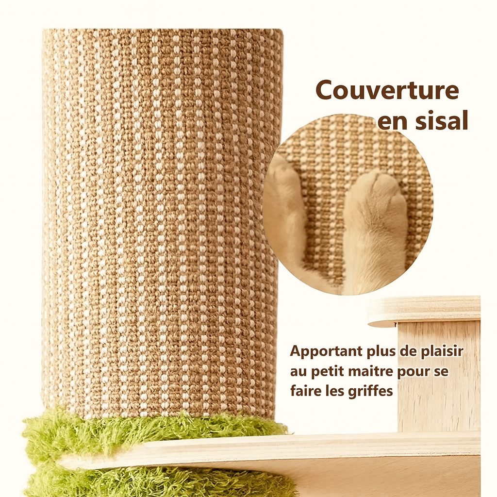 Arbre à Chat en Bois Moderne