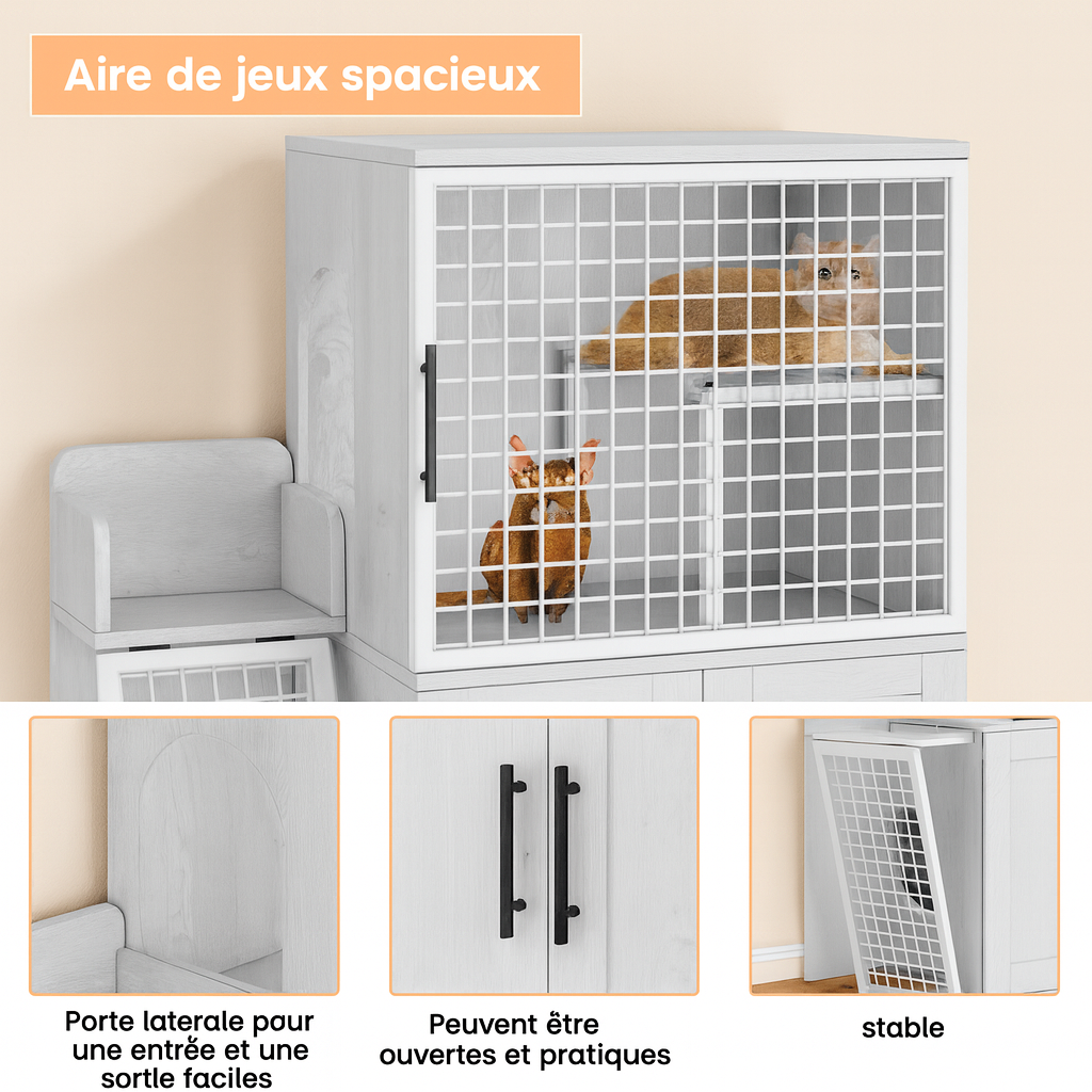 Meuble Litière Gris