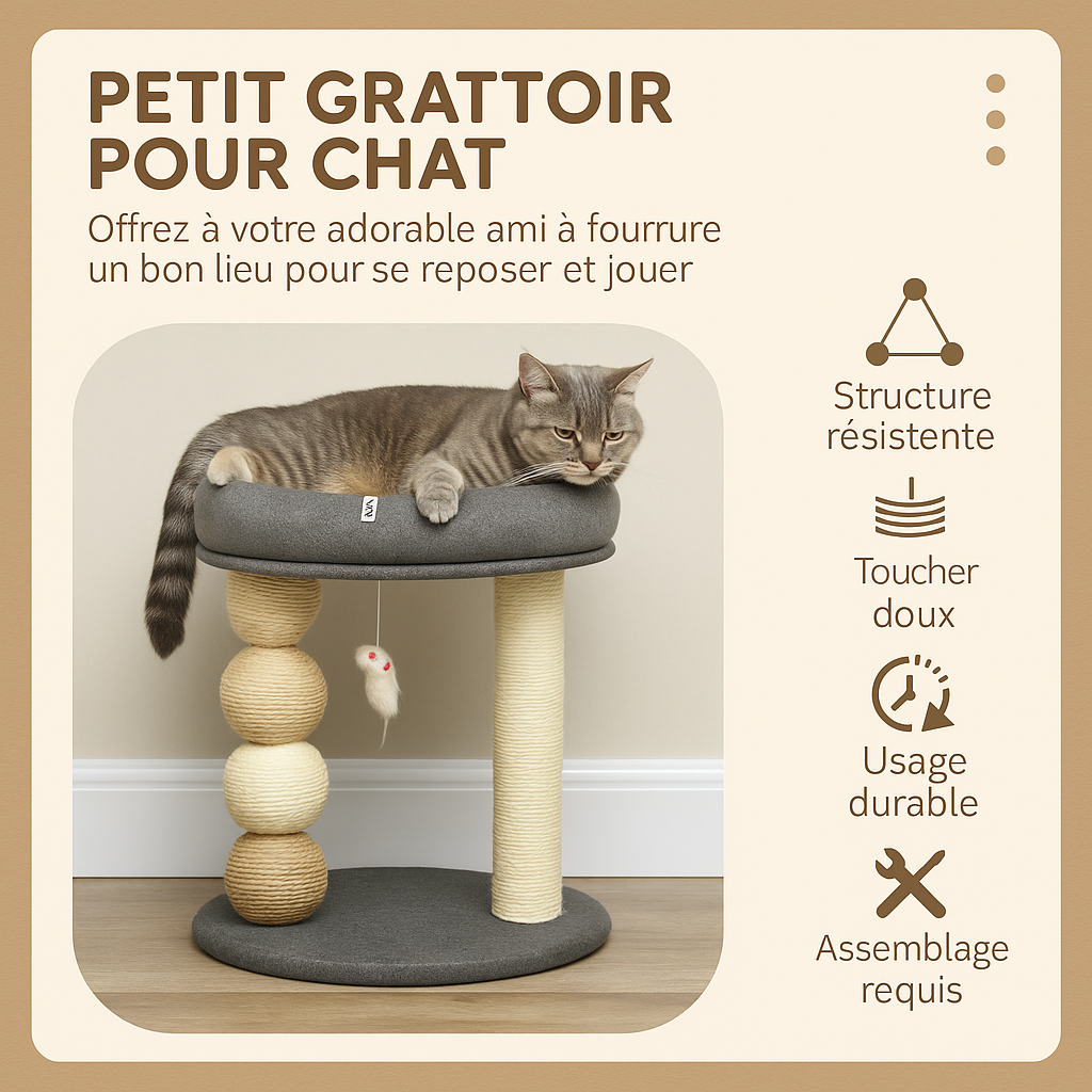 Arbre à Chat Gris Moderne