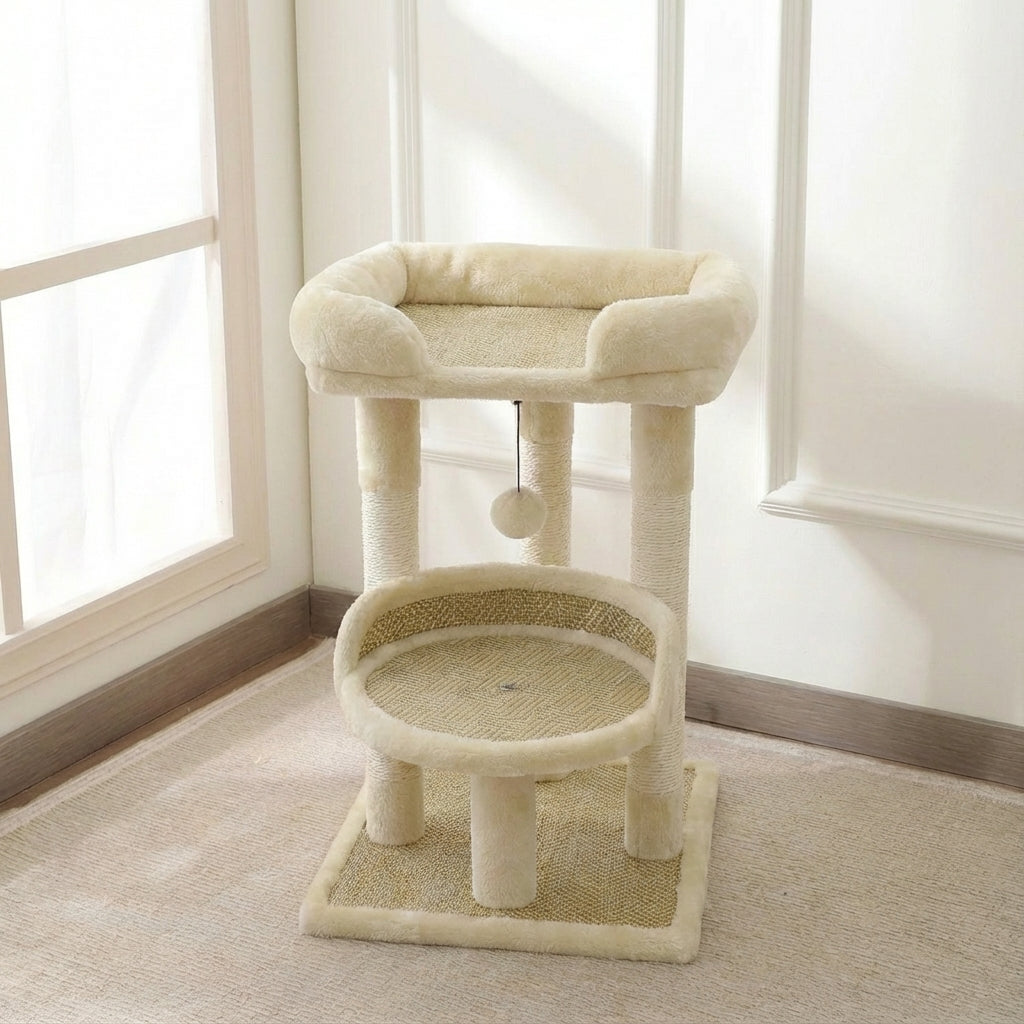 Arbre à Chat Blanc Simple