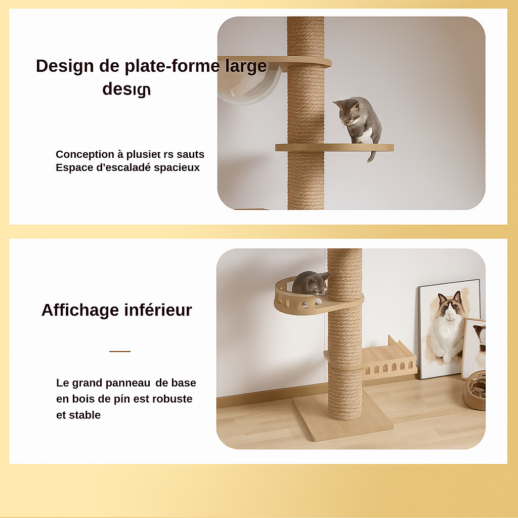 Arbre à Chat XXL en Bois