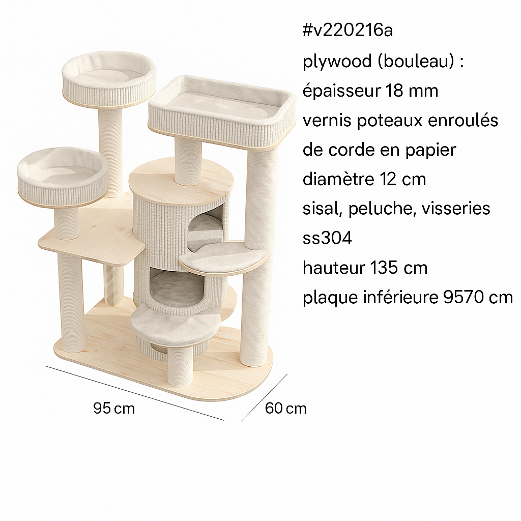 Grand Arbre à Chat Blanc