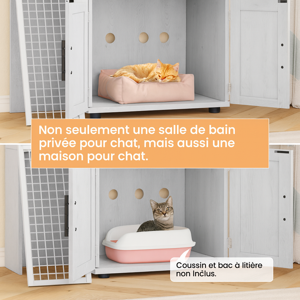 Meuble Litière Gris