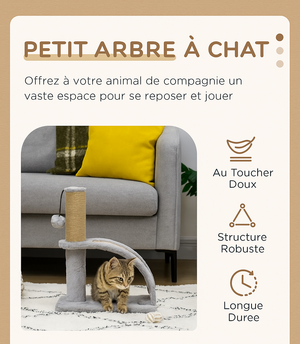 Arbre à Chat Gris pour Chaton