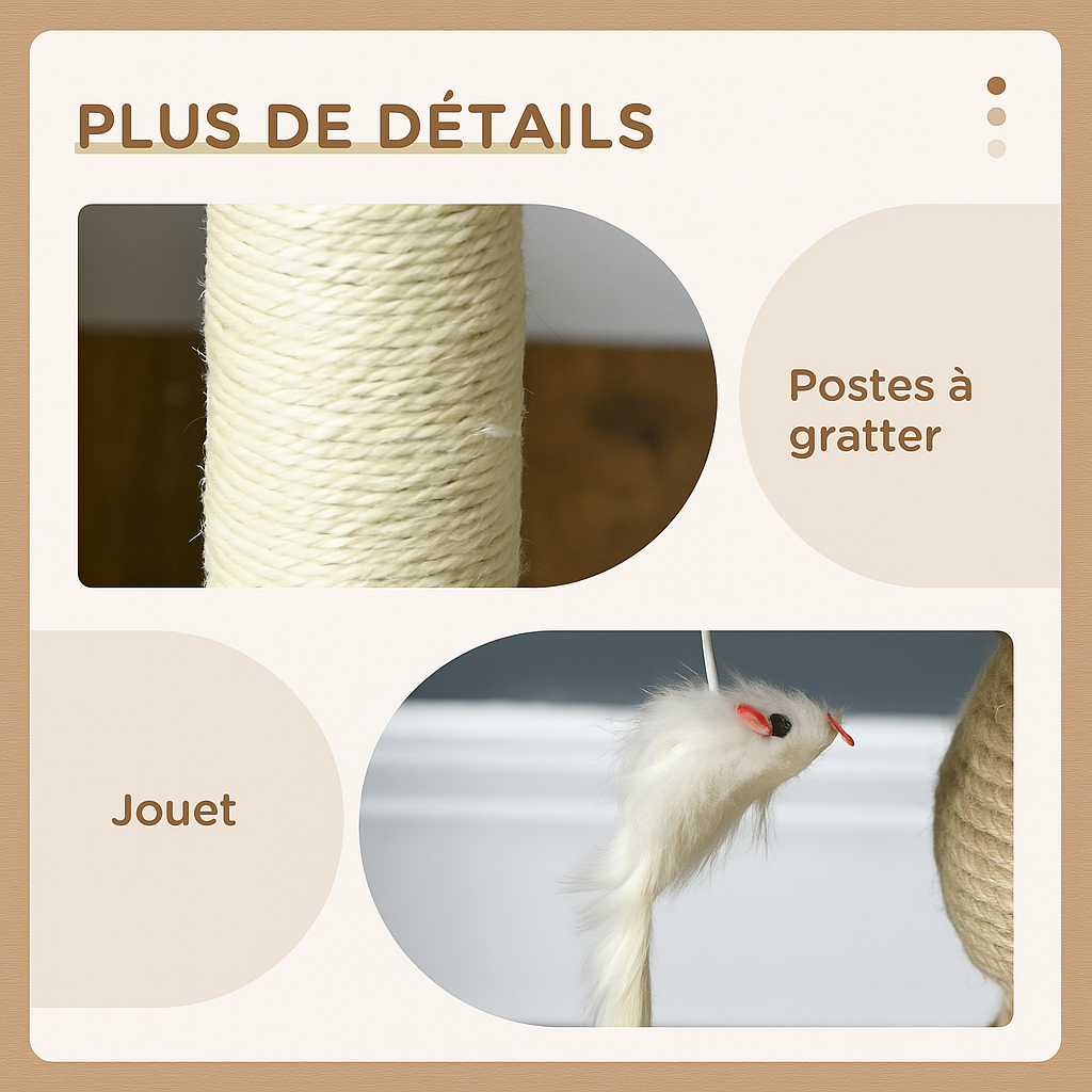 Arbre à Chat Gris Moderne