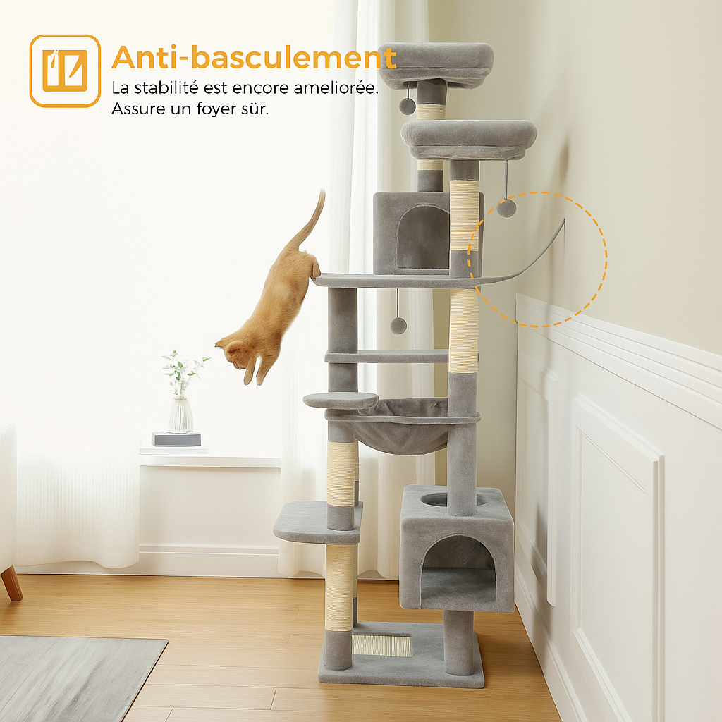 Grand Arbre à Chat Gris