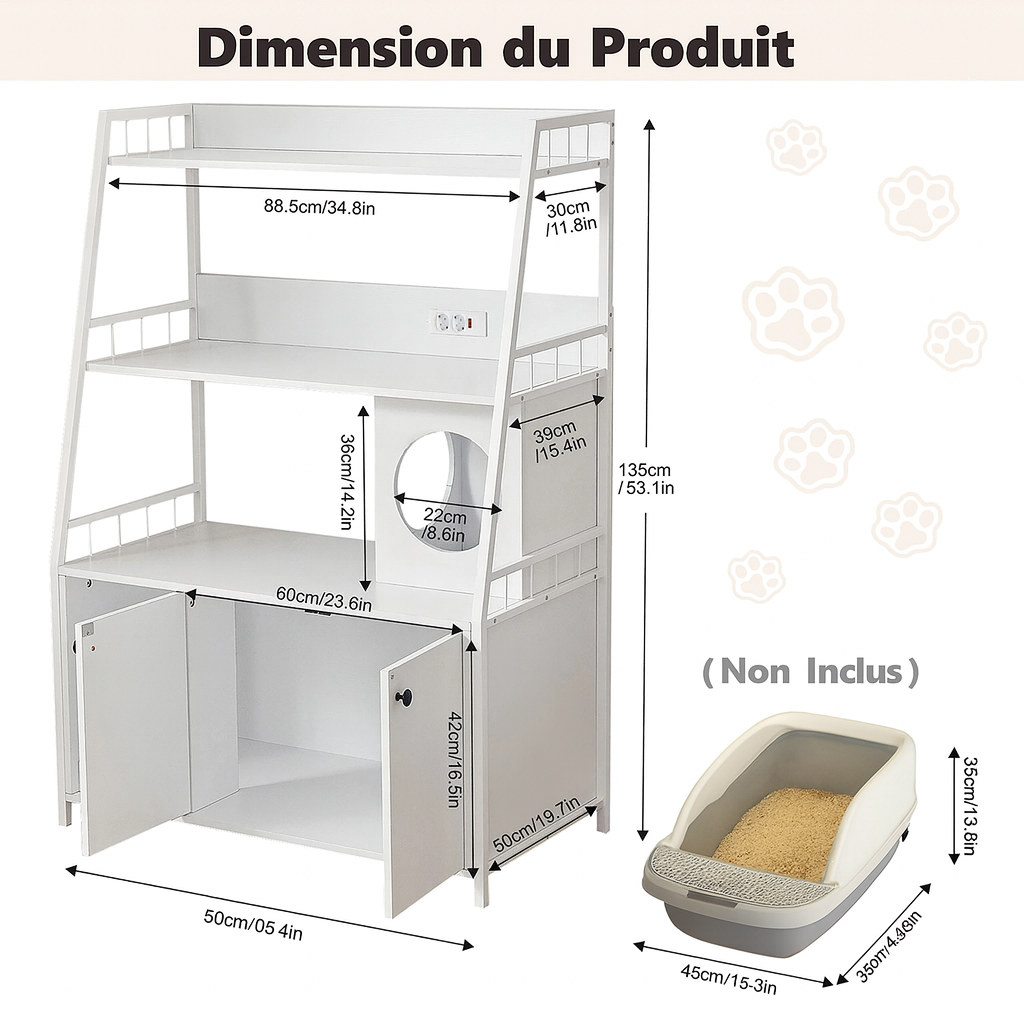 Meuble Litière Rustique