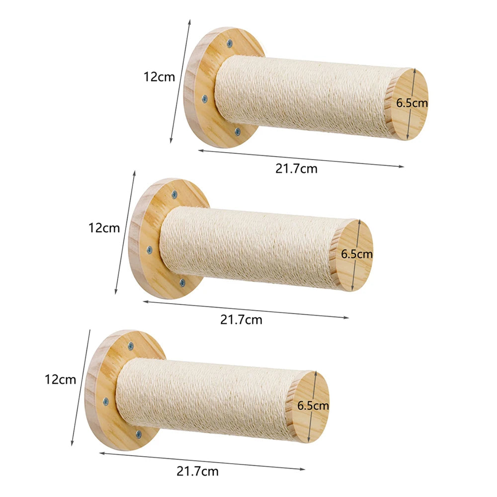 Arbre à Chat Mural en Bois Massif