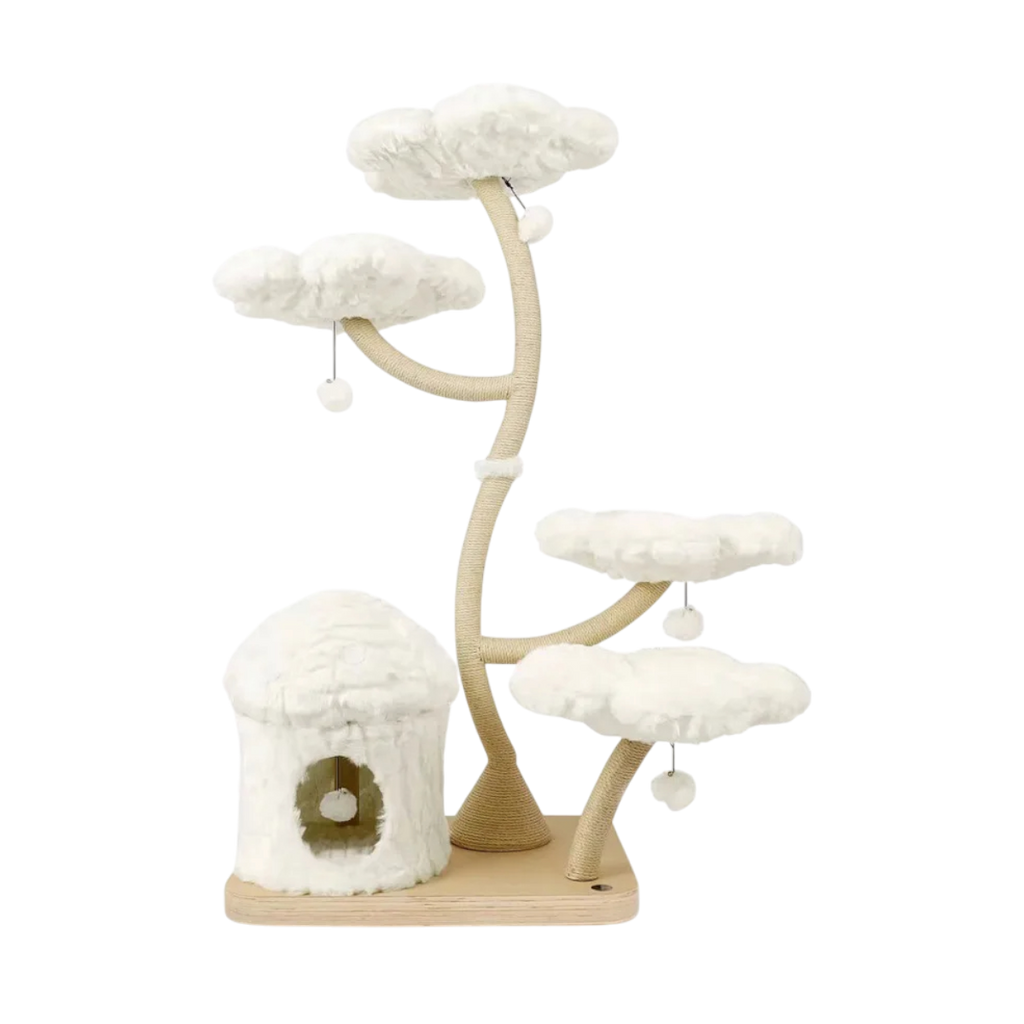 Arbre à Chat Blanc Nuage Design