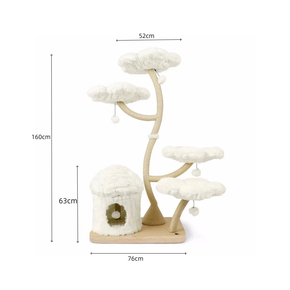 Arbre à Chat Blanc Nuage Design