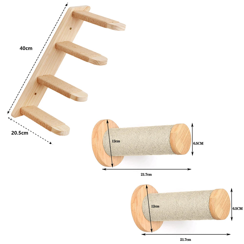 Arbre à Chat Mural avec Passerelle