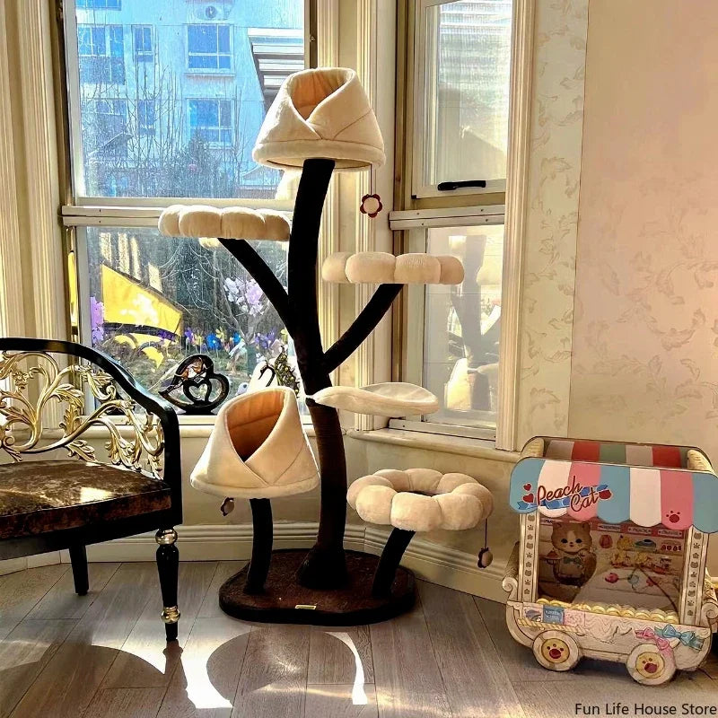 Arbre à Chat Fleur Blanc