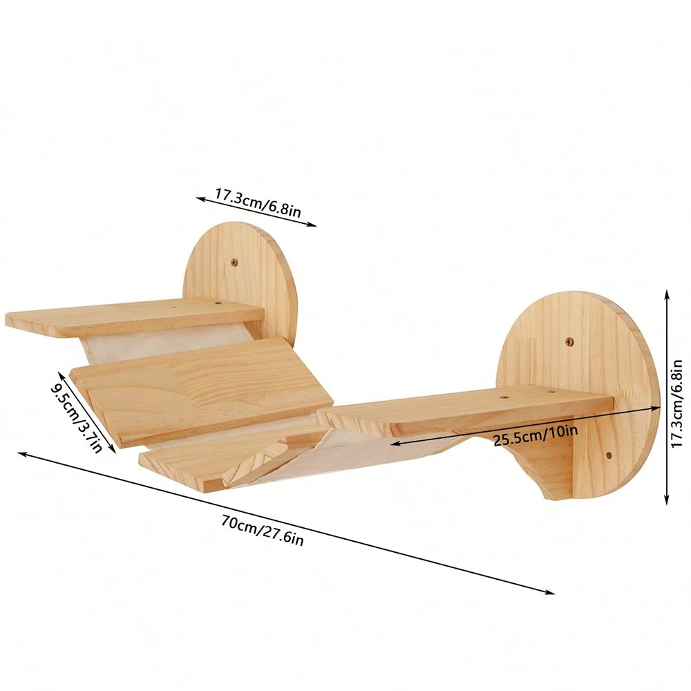 Arbre à Chat Mural avec Passerelle