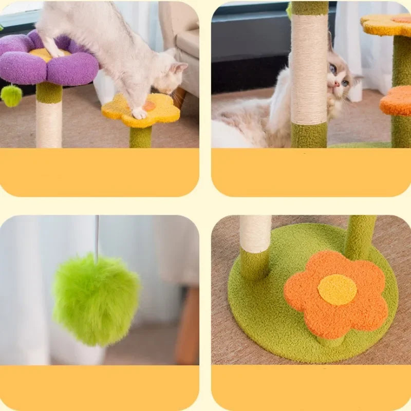 Petit Arbre à Chat Fleur Multi Couleur