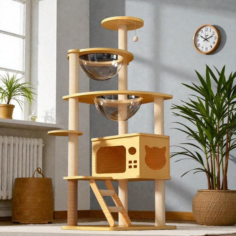 Arbre à Chat Bois avec Une Niche