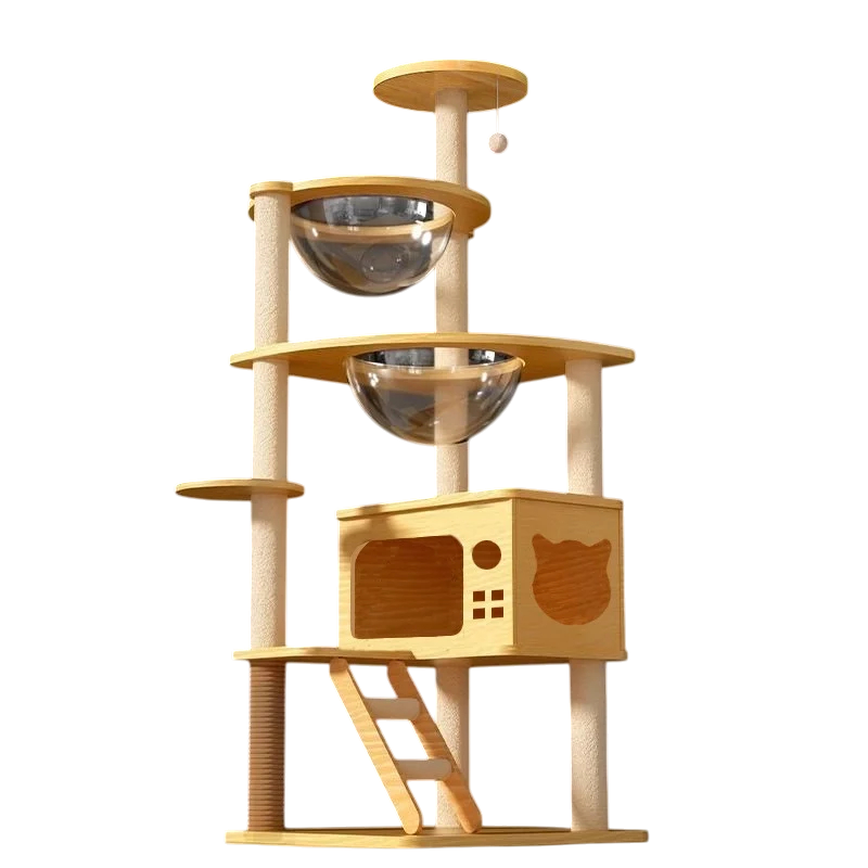 Arbre à Chat Bois avec Une Niche