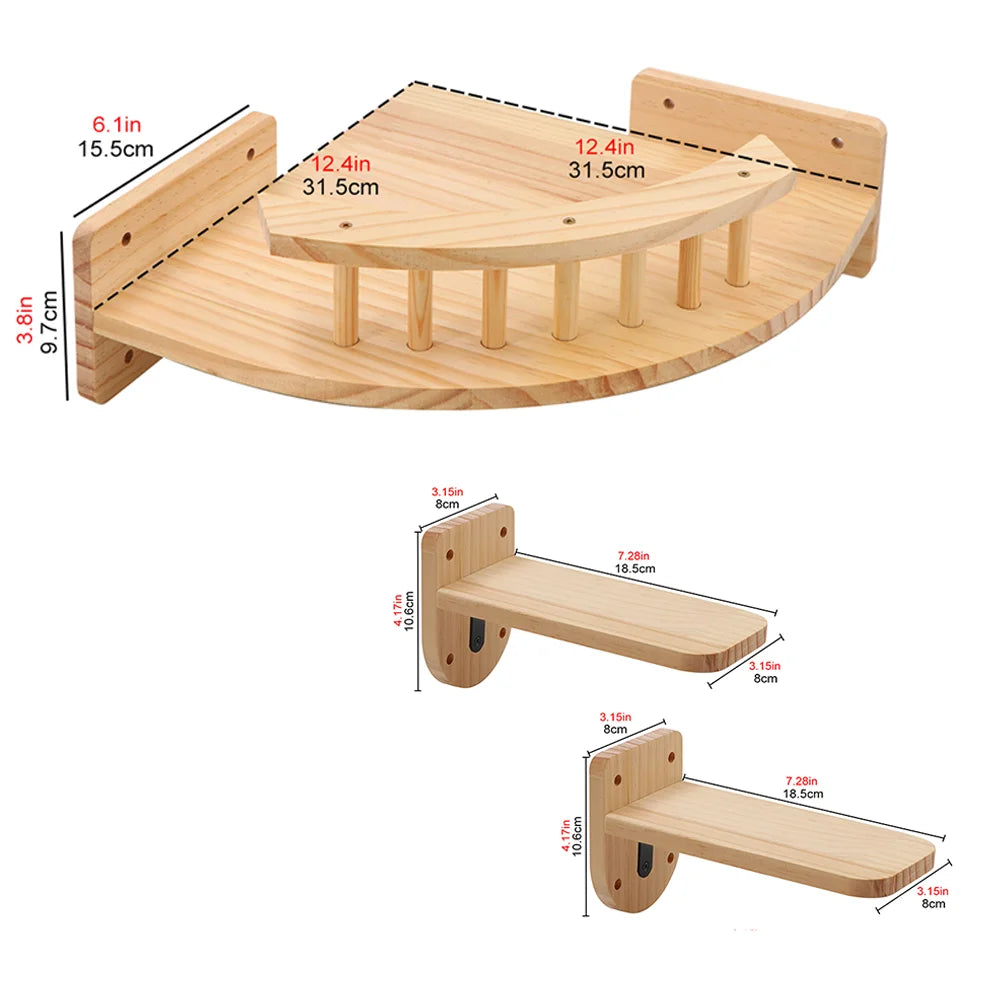 Arbre à Chat Mural avec Passerelle
