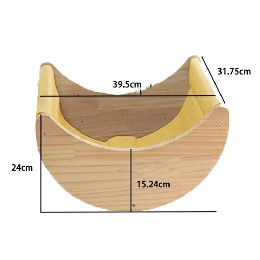 Arbre à Chat Mural en Bois