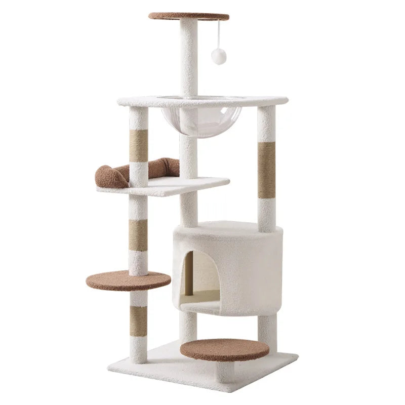 Arbre à Chat Blanc et Marron