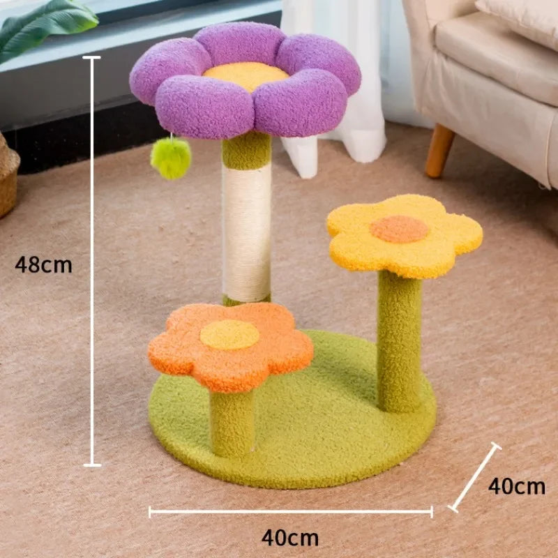 Petit Arbre à Chat Fleur Multi Couleur
