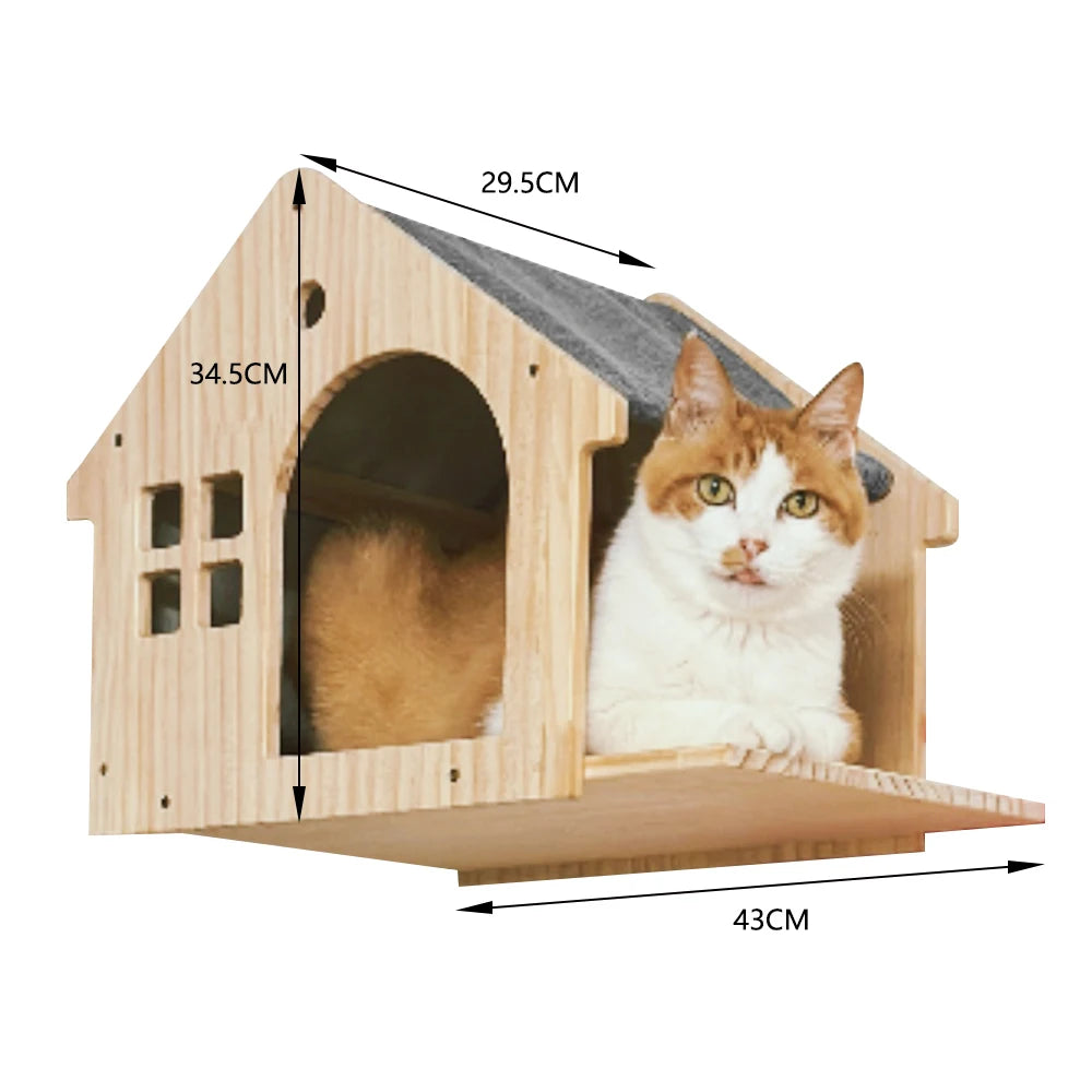 Arbre à Chat Mural Cabane