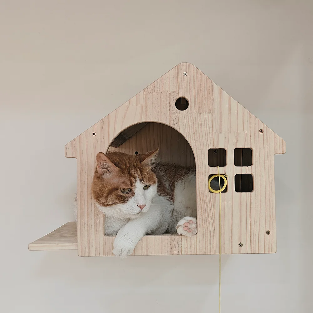 Arbre à Chat Mural Cabane