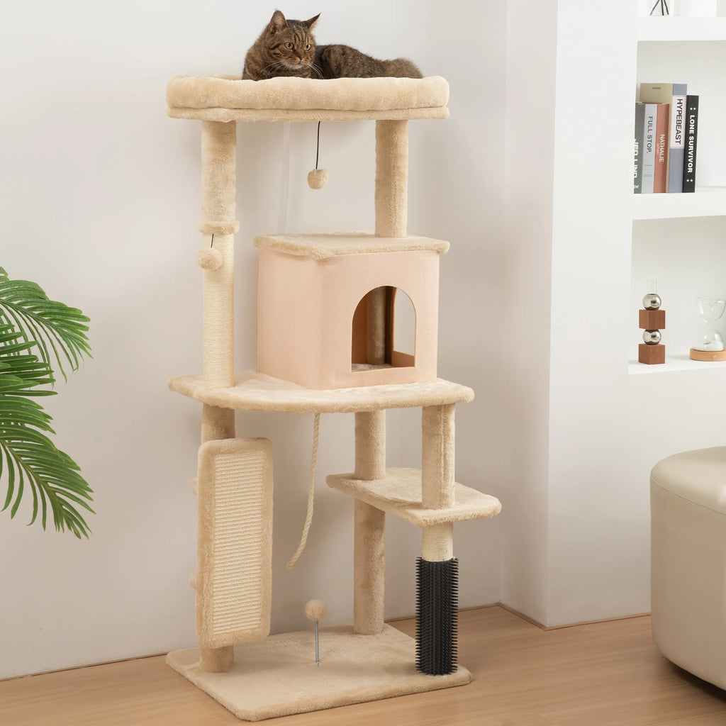 Arbre à Chat Beige avec 1 Niche