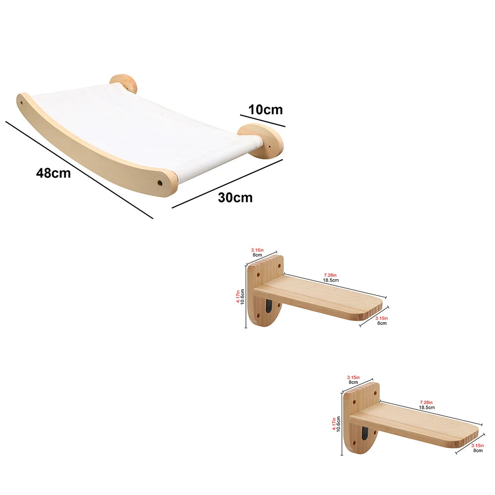 Arbre à Chat Mural avec Passerelle